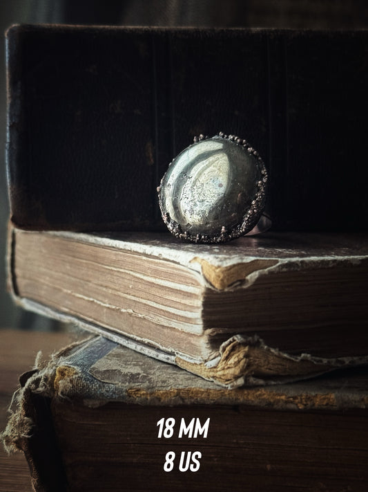 Collezione 3 Anelli Pirite - Misure 6, 8, 10 US