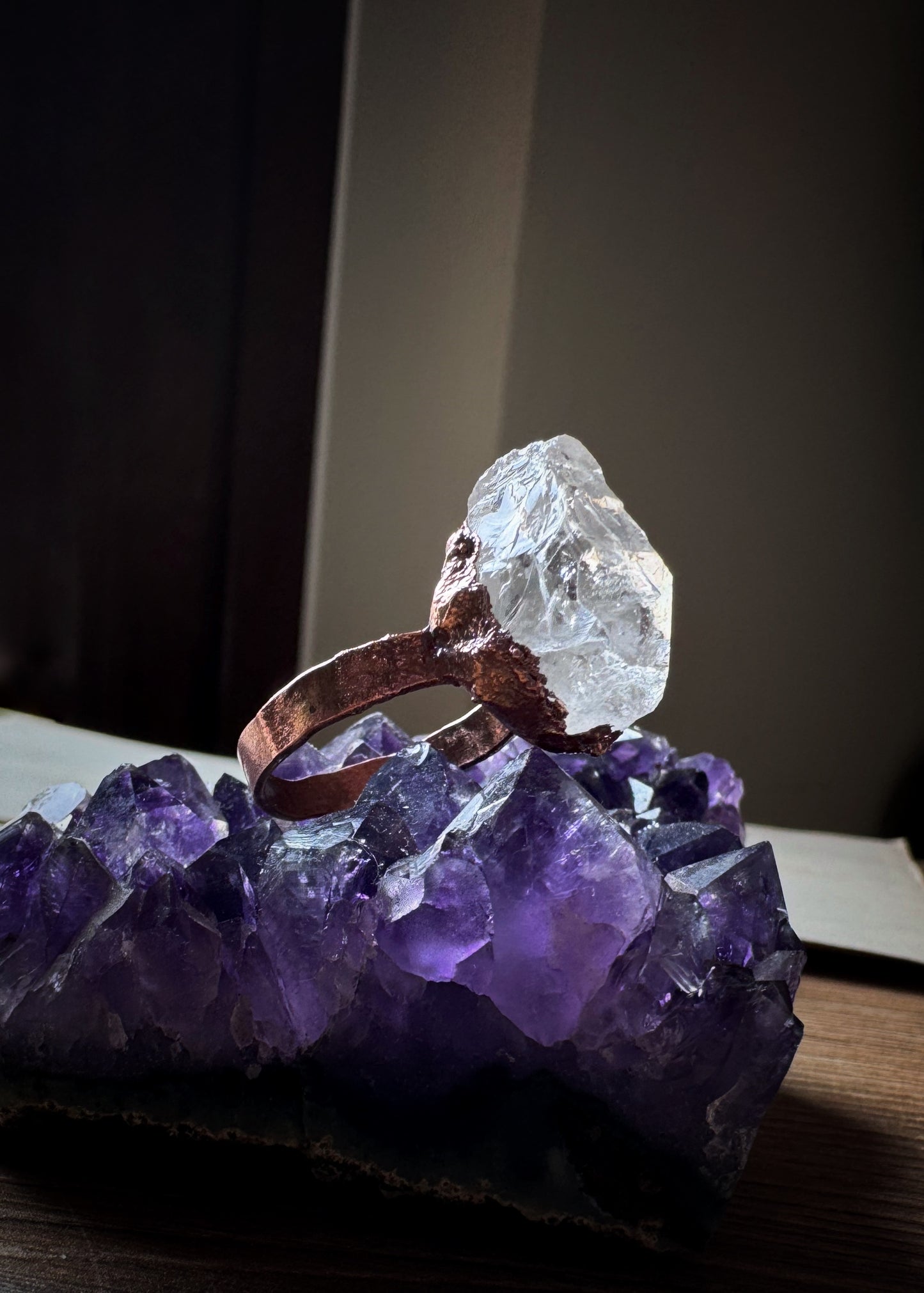 Anello con quarzo Enhydro mis.8