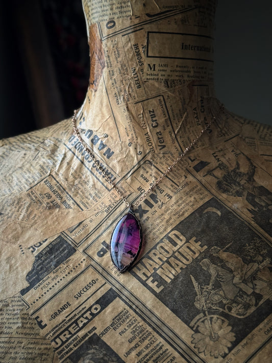 Ciondolo rosa in Agata Botswana