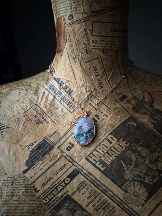 Ciondolo ovale con Agata Muschio 3