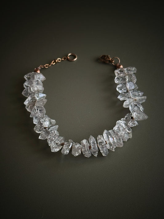 Bracciale Quarzo Herkimer – Punte Naturali - Mod.27
