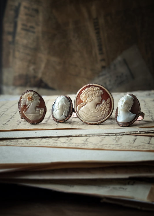 Anello Cammeo Antico in Rame - mis. 7-8-9