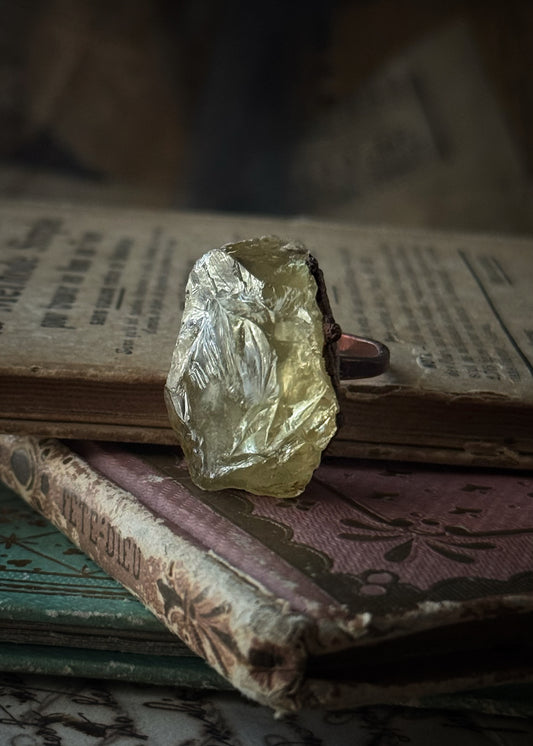 Anello quarzo limone
