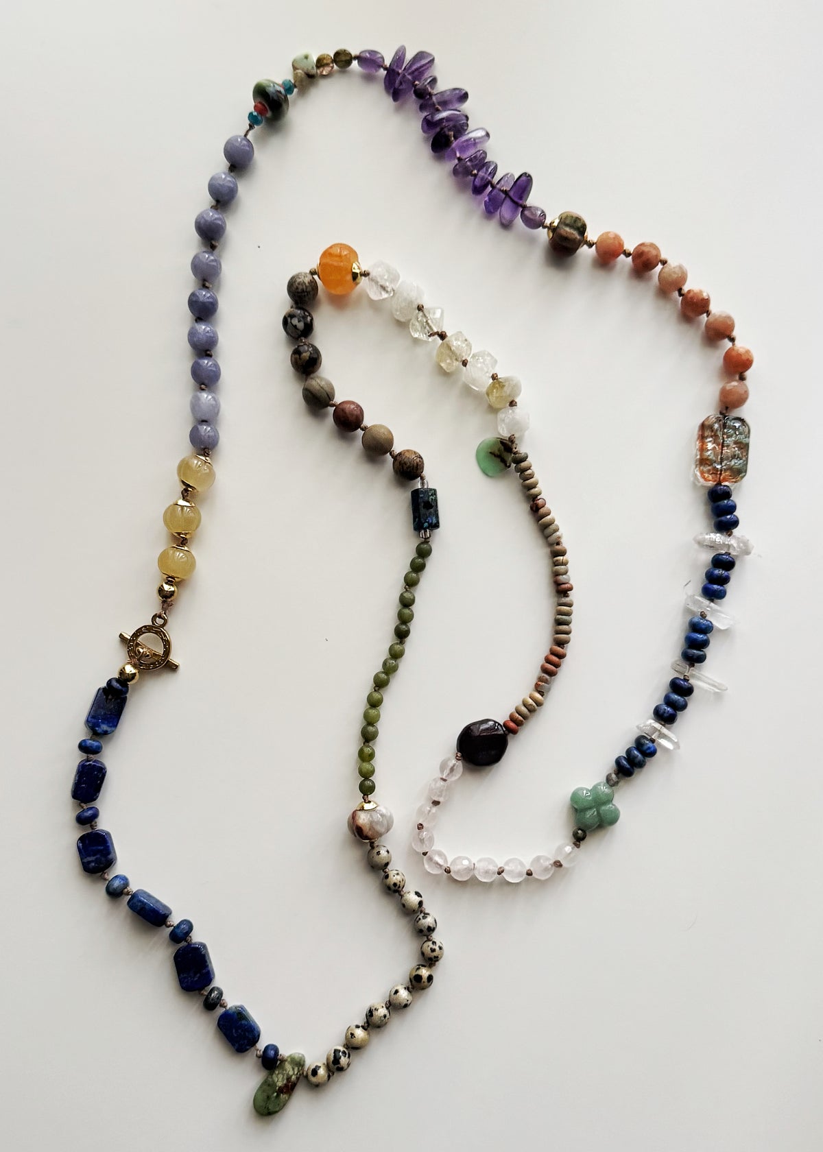 Collana lunga con pietre miste | Pezzo unico Ebbijoux