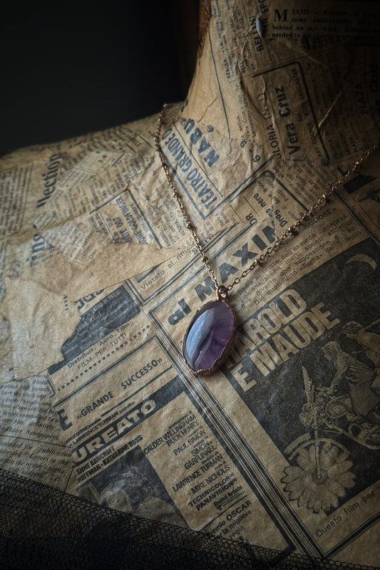 Ciondolo di ametista ovale