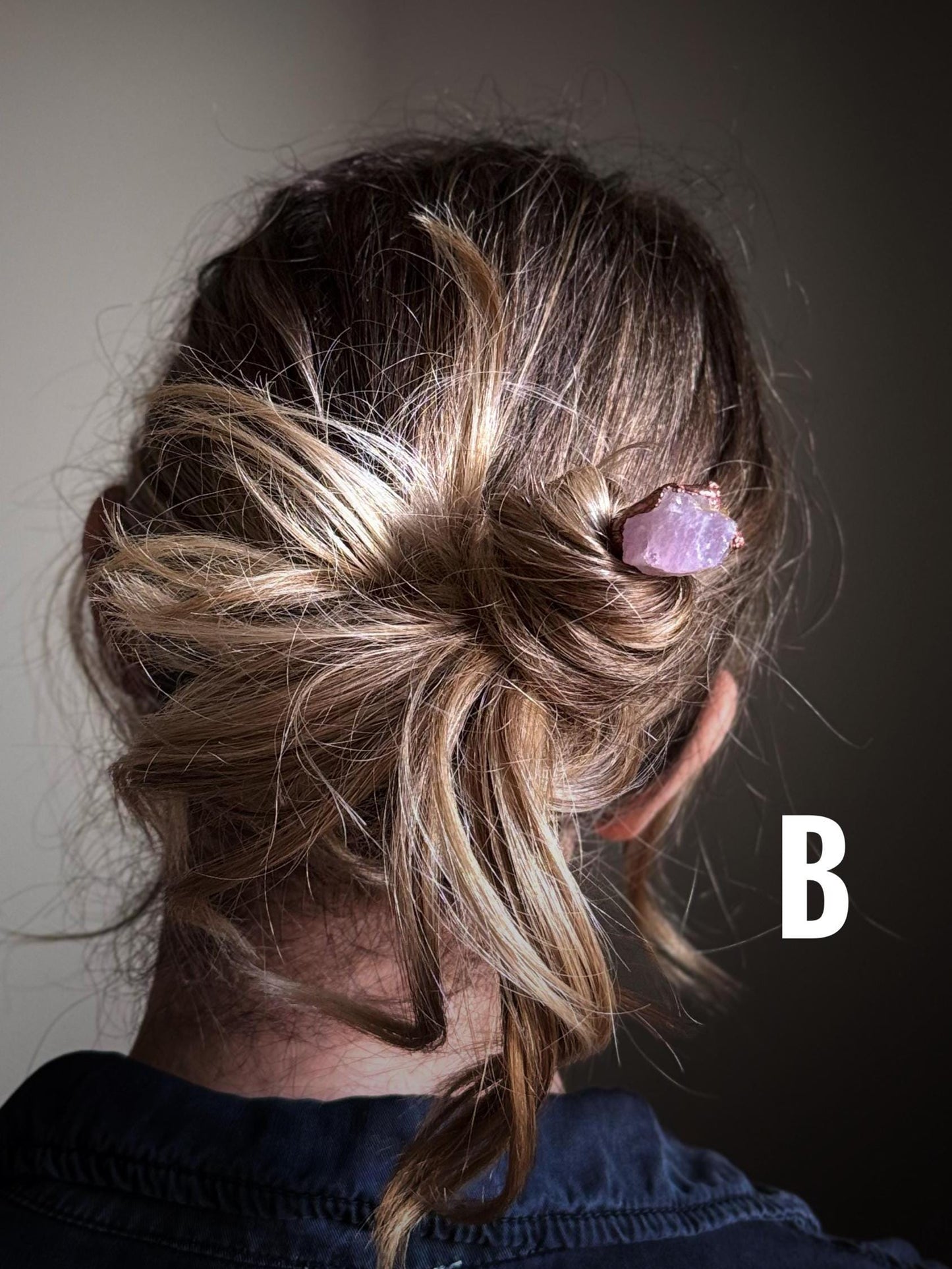 Spillone in rame per capelli con pietre preziose