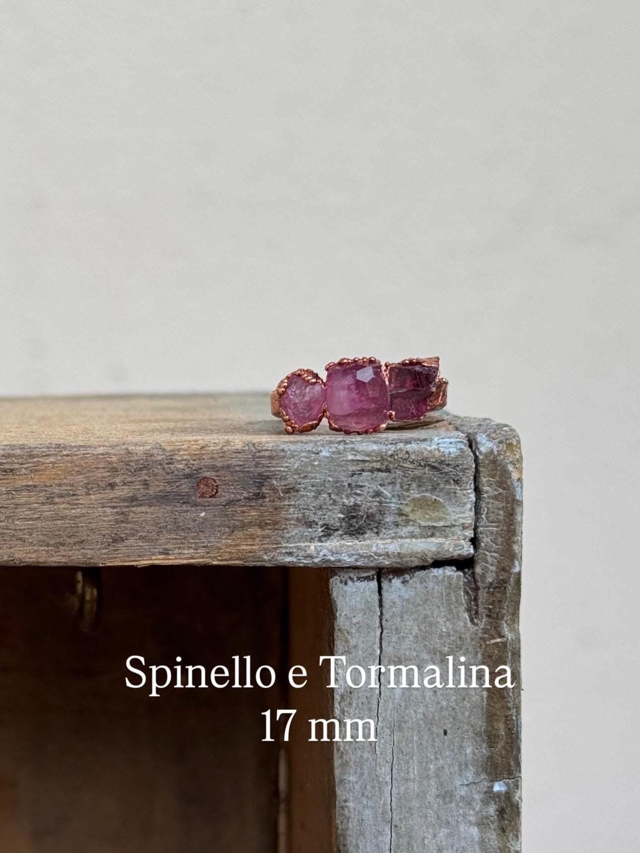 Anelli con pietre miste di tormalina acquamarina