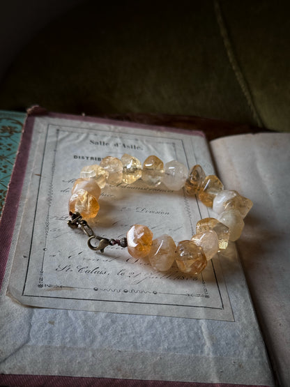 Colorful Natural Stone Bracelet - Amethyst Rose Quartz Aquamarine