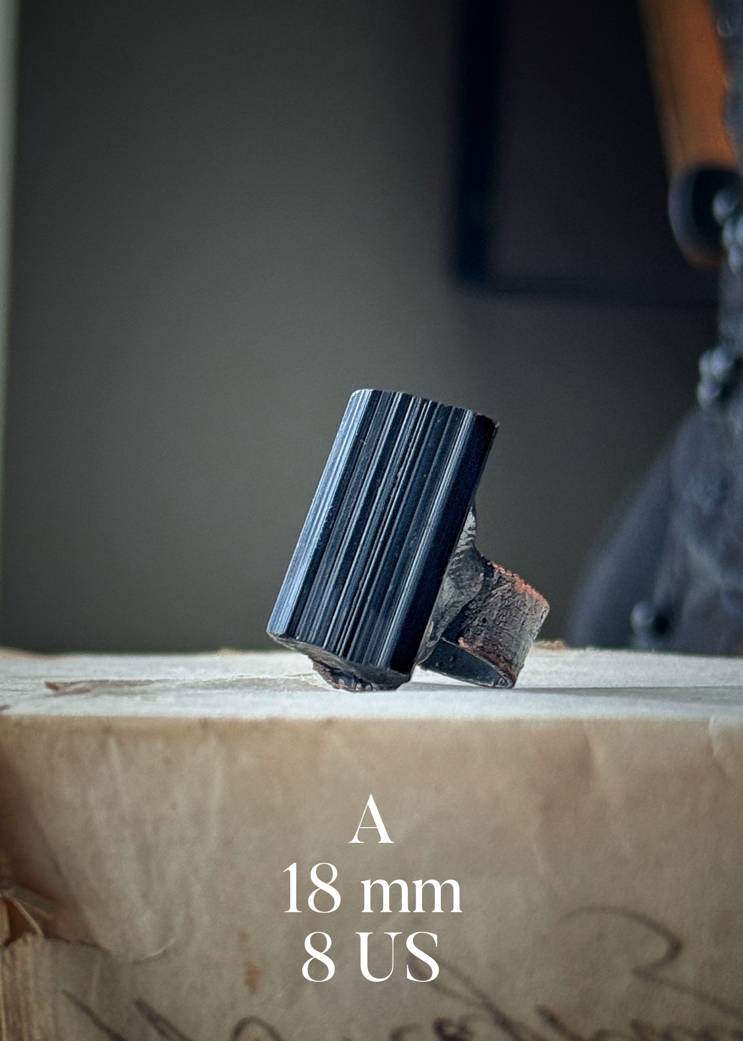 Handmade Copper Ring with Raw Black Tourmaline – Ebbijoux