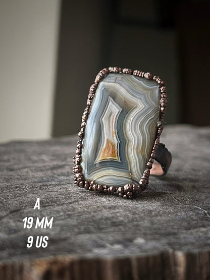 Mexican Agate ring collection Sizes 6-7-10