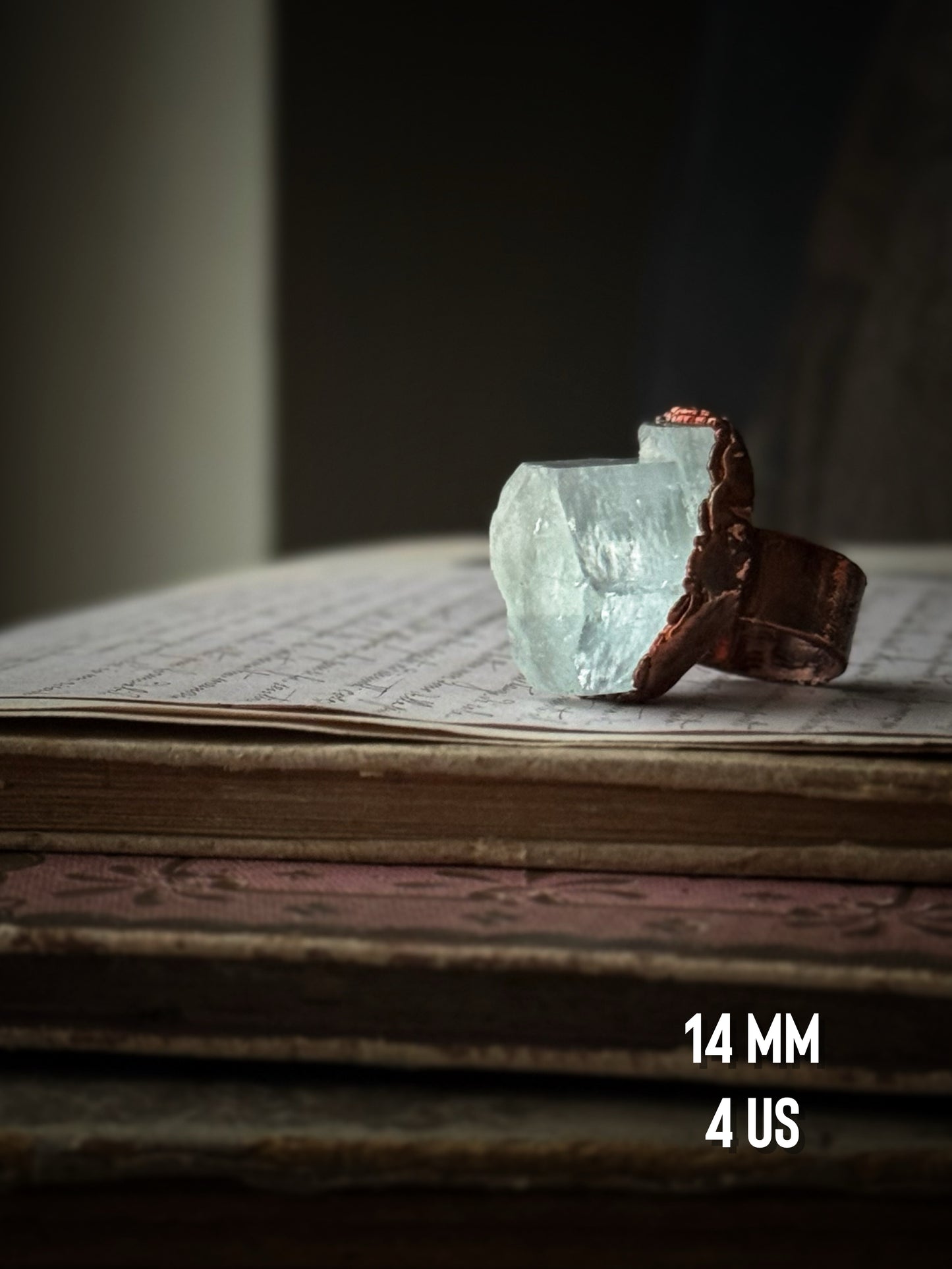 Anelli con acquamarina naturale mis. 4-6-9