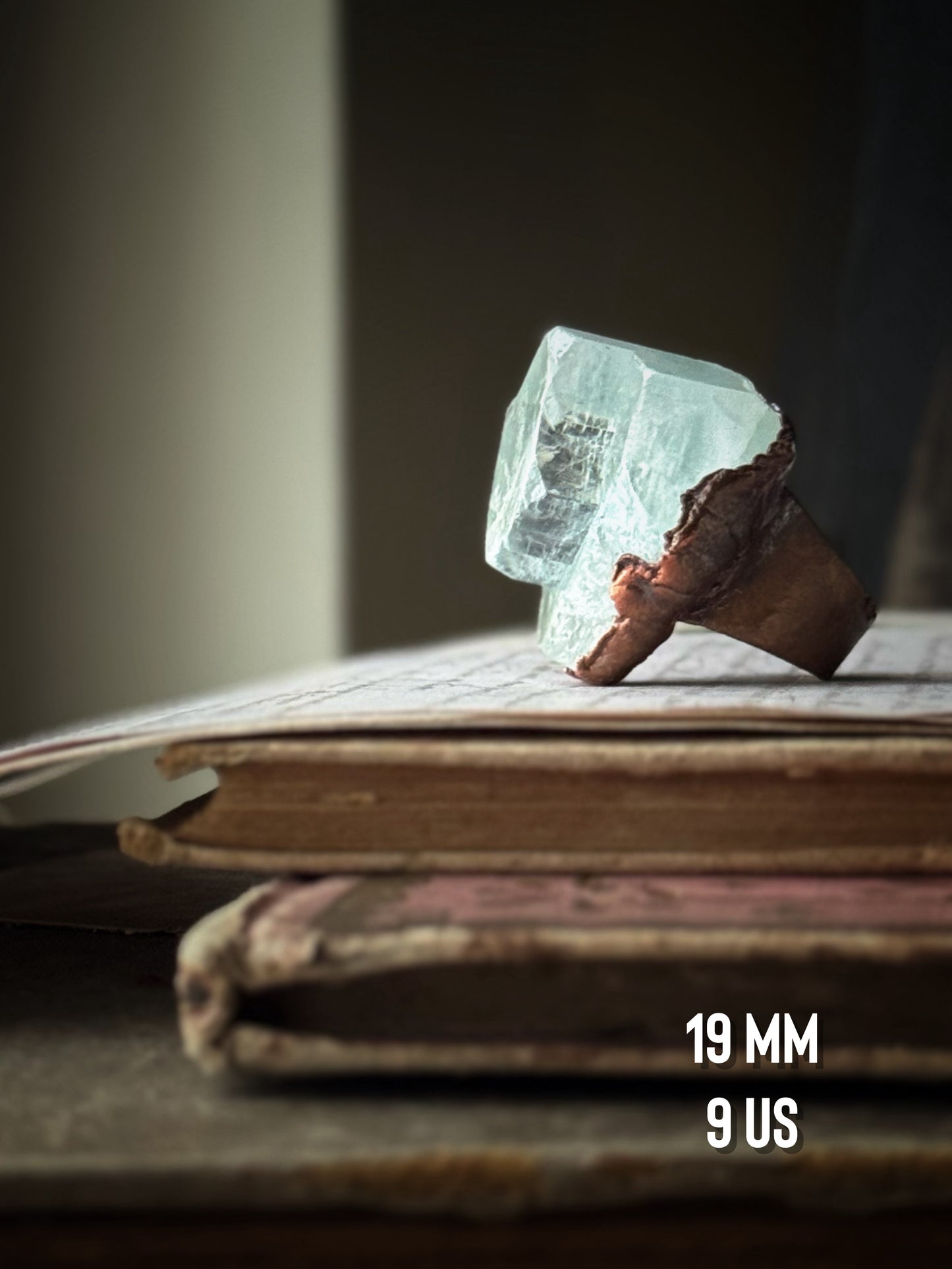 Anelli con acquamarina naturale mis. 4-6-9