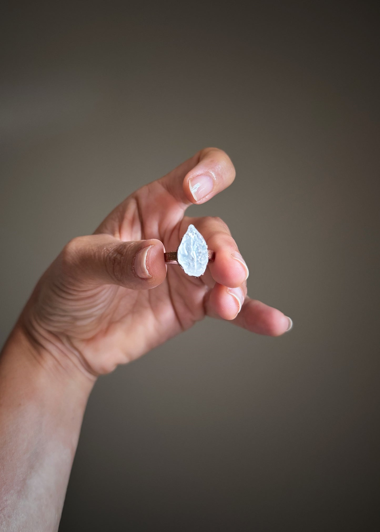 Anello con quarzo Enhydro mis.8