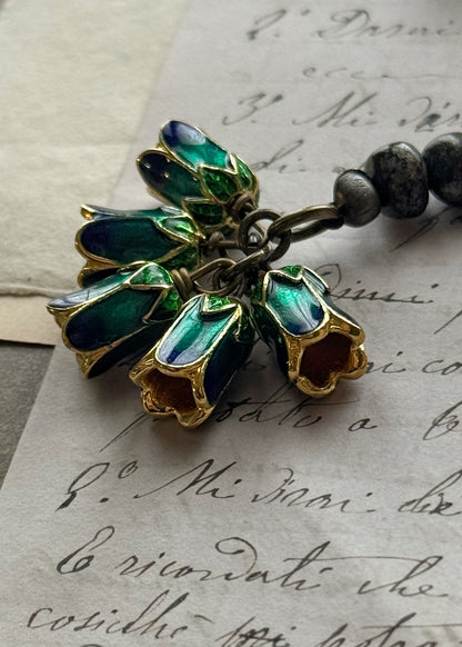 Choker necklace with pendants and mixed stones | Ebbijoux Mod.01