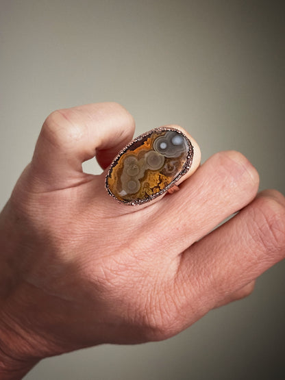Mexican Agate ring collection Sizes 6-7-10