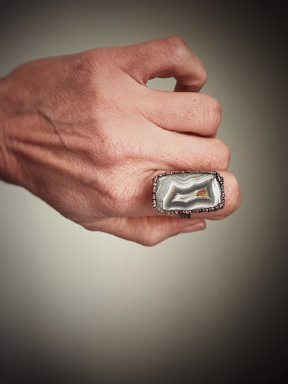 Mexican Agate ring collection Sizes 6-7-10