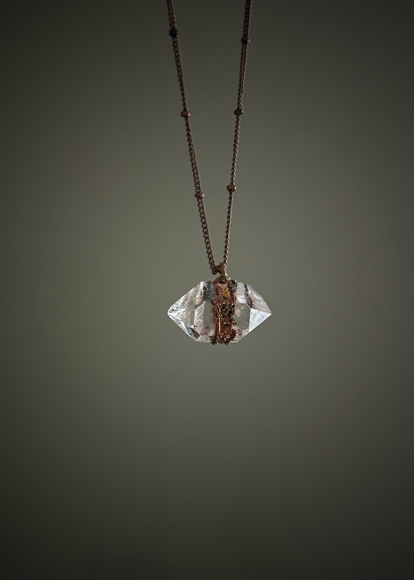 Double-terminated Herkimer Diamond Pendant