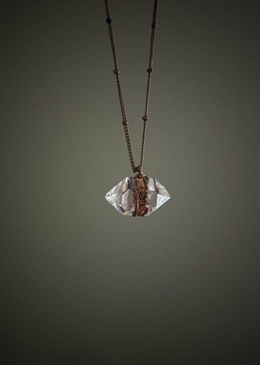 Double-terminated Herkimer Diamond Pendant