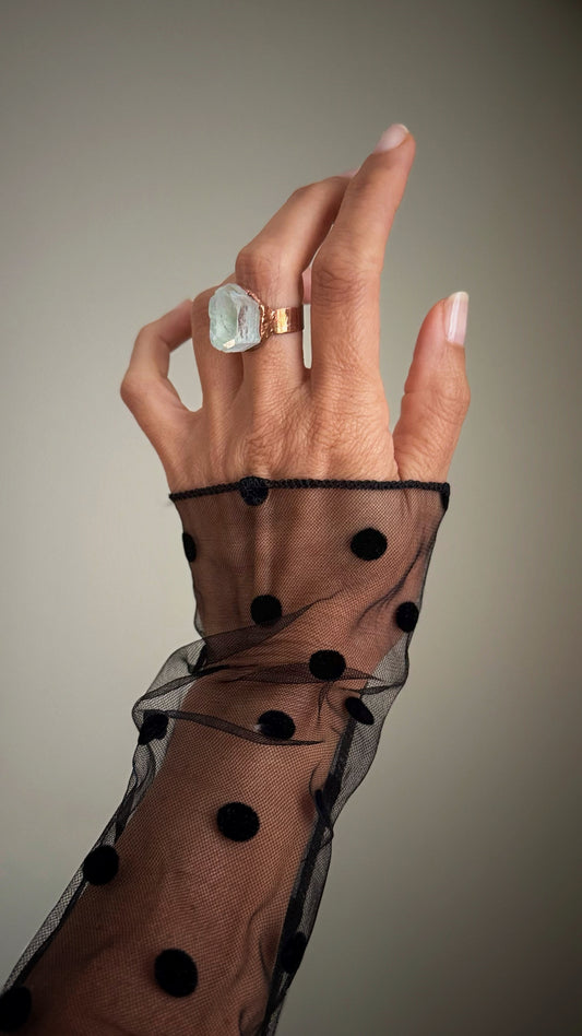 Anello con acquamarina naturale mis. 8