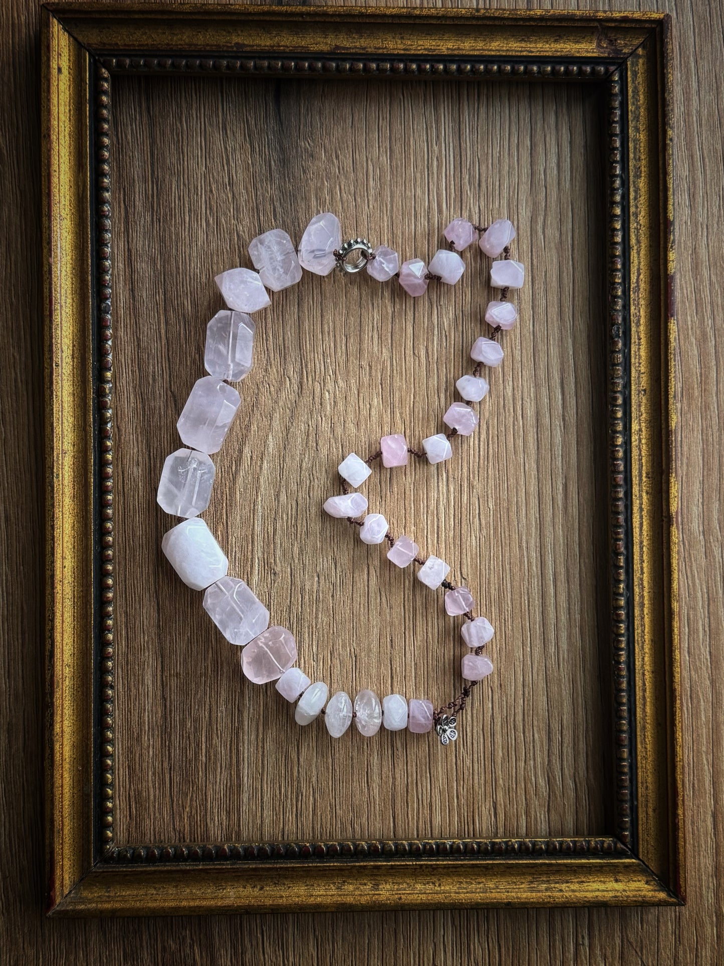 Collana con quarzo rosa