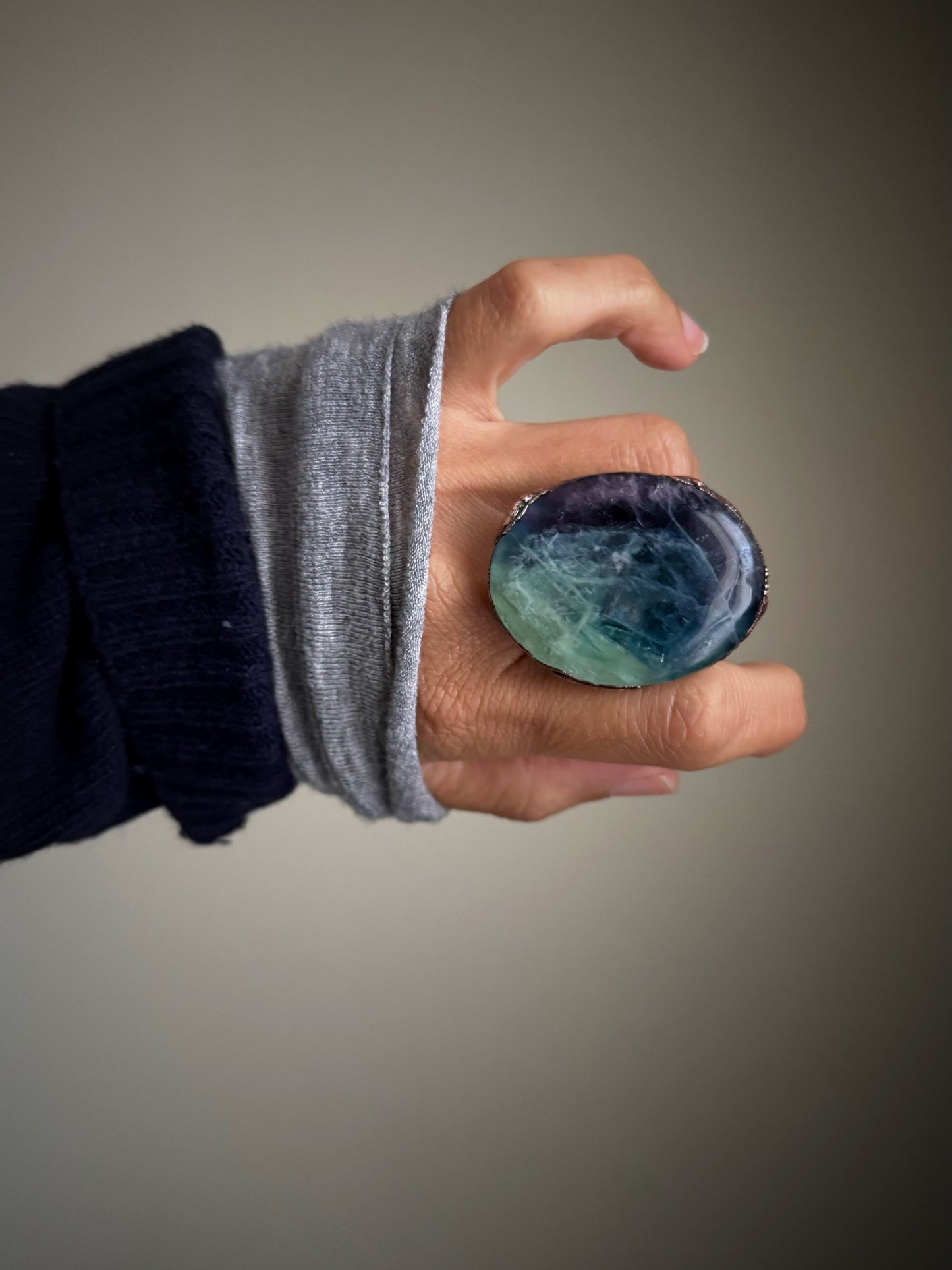 Anello con Fluorite