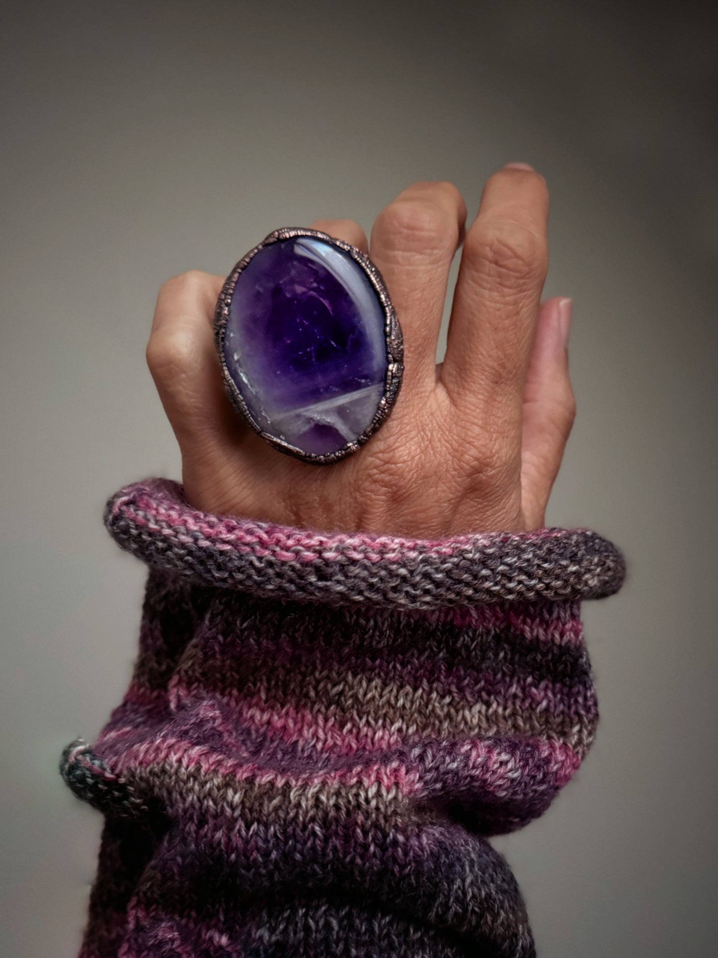 Anello con Ametista mis.5