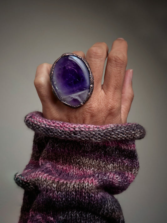 Anello con Ametista mis.5
