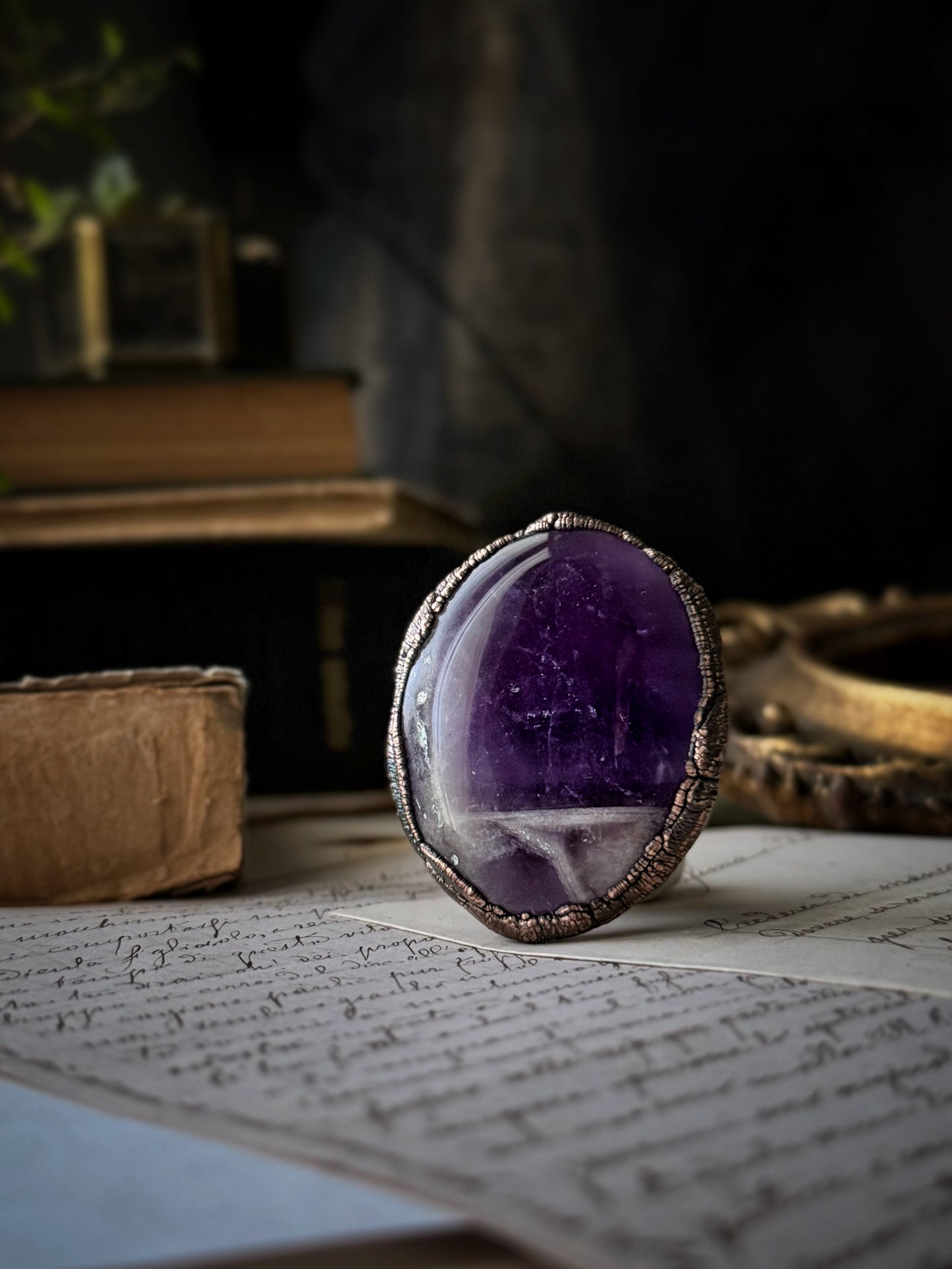 Anello con Ametista mis.5