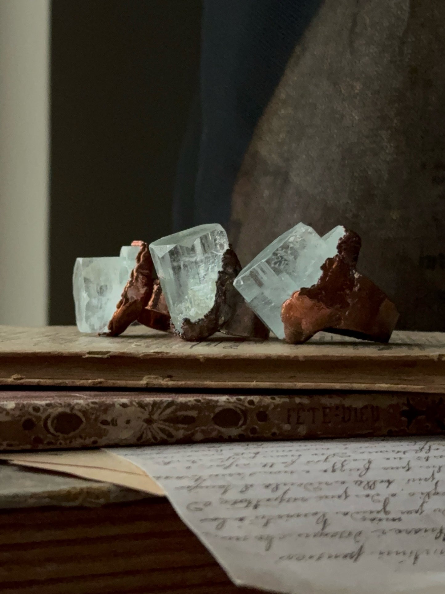 Anelli con acquamarina naturale mis. 4-6-9