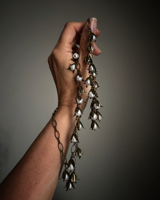 Collana  con grappoli di perle