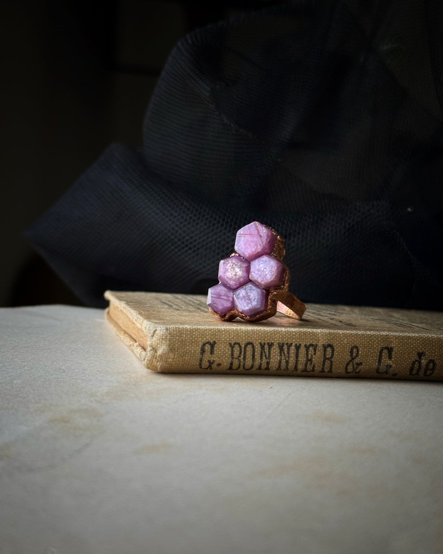 Anello con Rubino grezzo mis.9