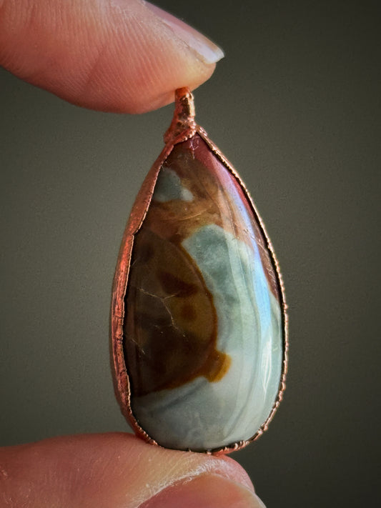 Polychrome jasper pendant
