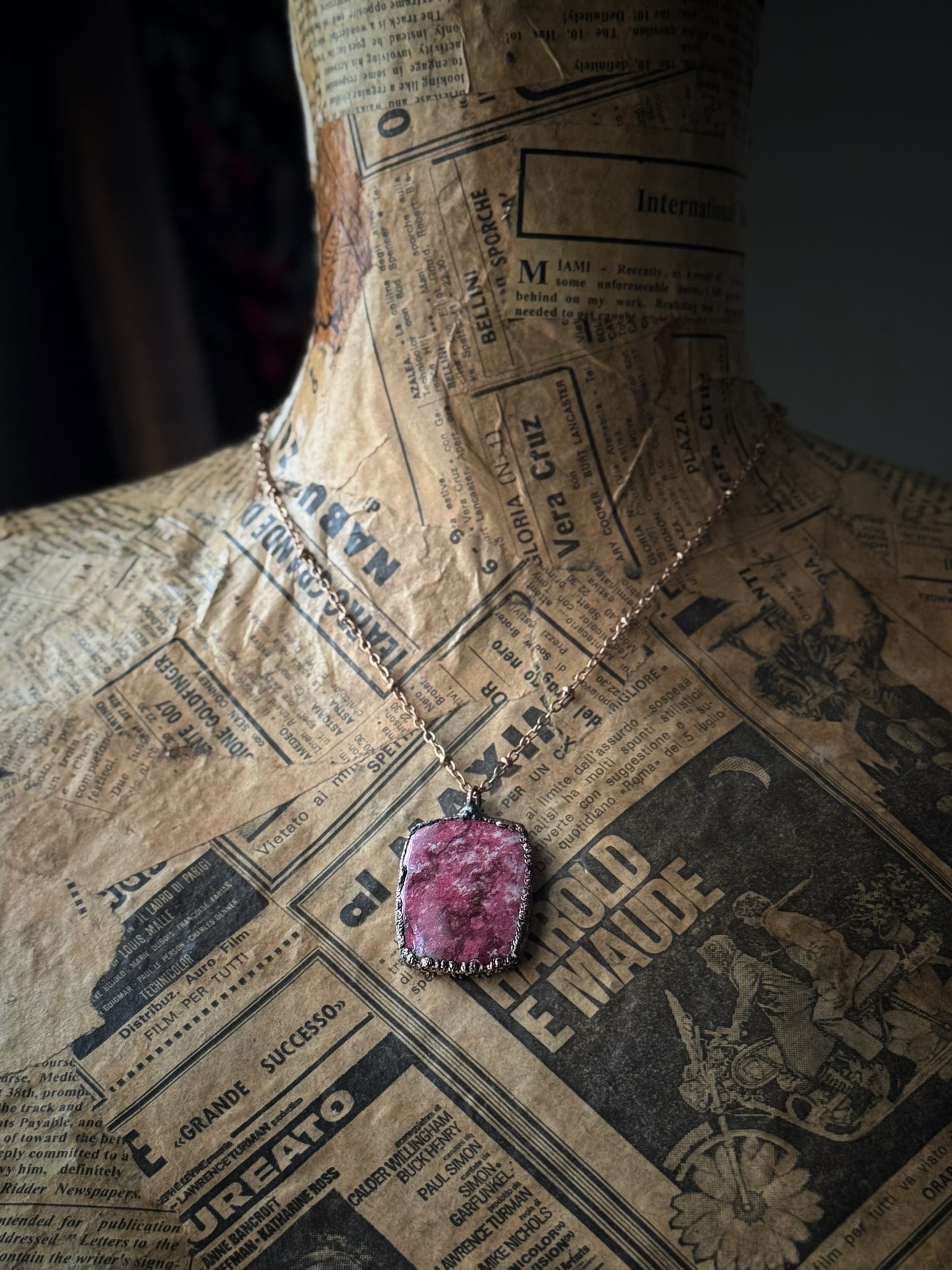 Ciondolo in Rodocrosite