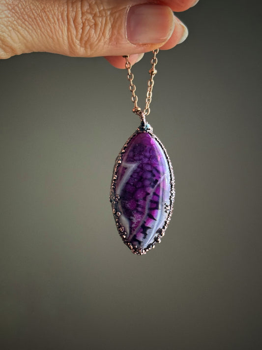 Pink Botswana Agate Pendant
