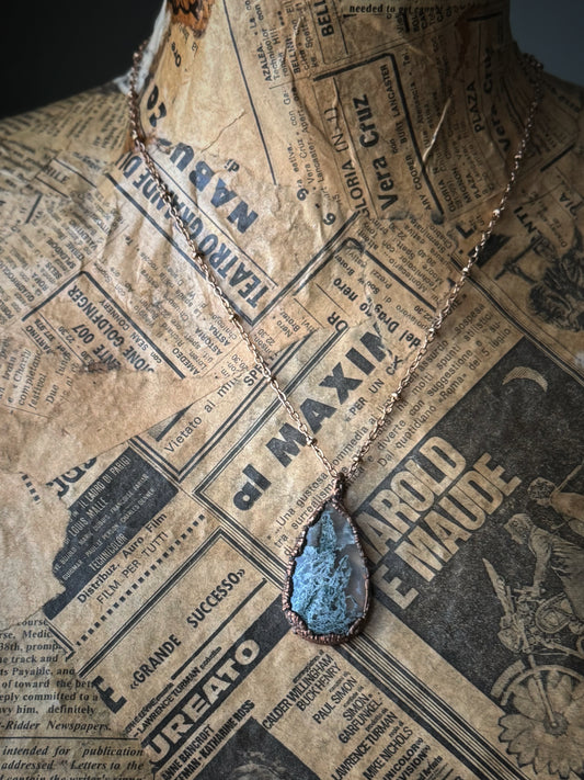 Agate Drop Green Moss