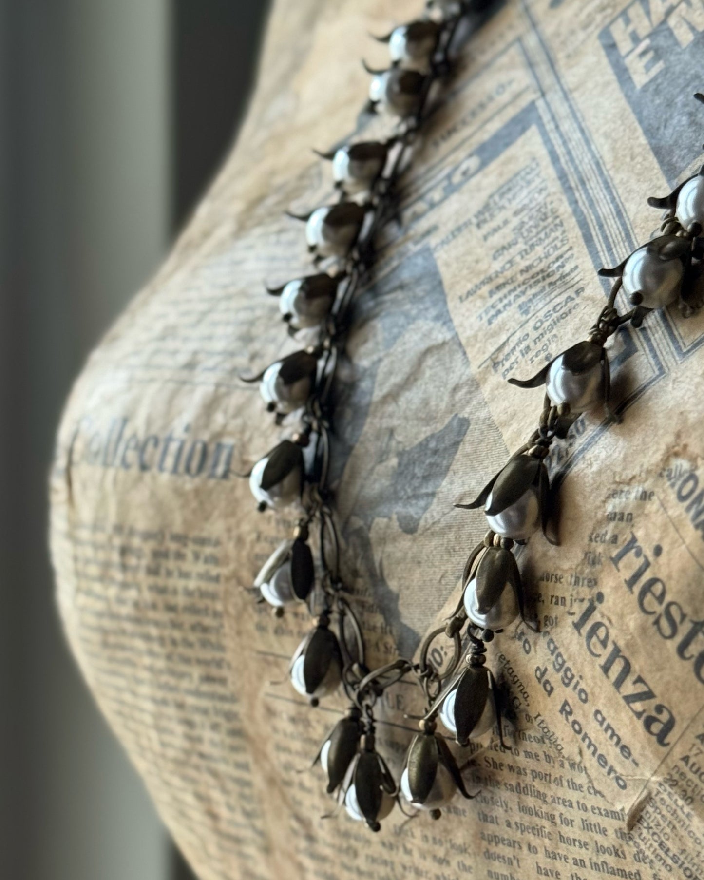 Collana  con grappoli di perle