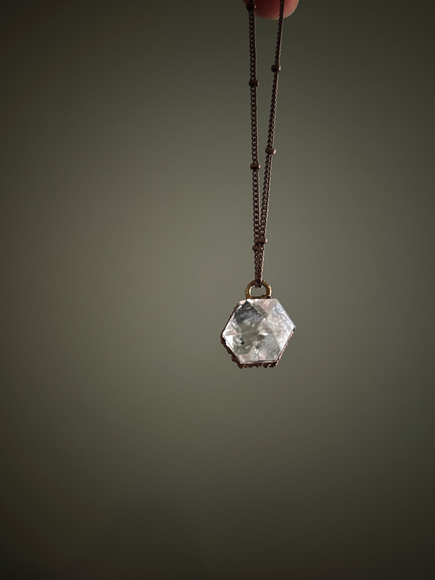 Double-terminated Herkimer Diamond Pendant