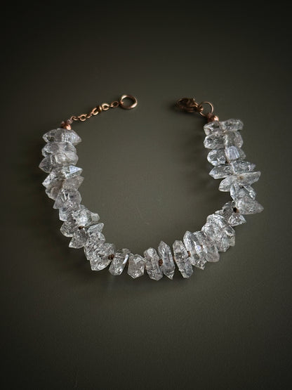Bracciale Quarzo Herkimer – Punte Naturali - Mod.27