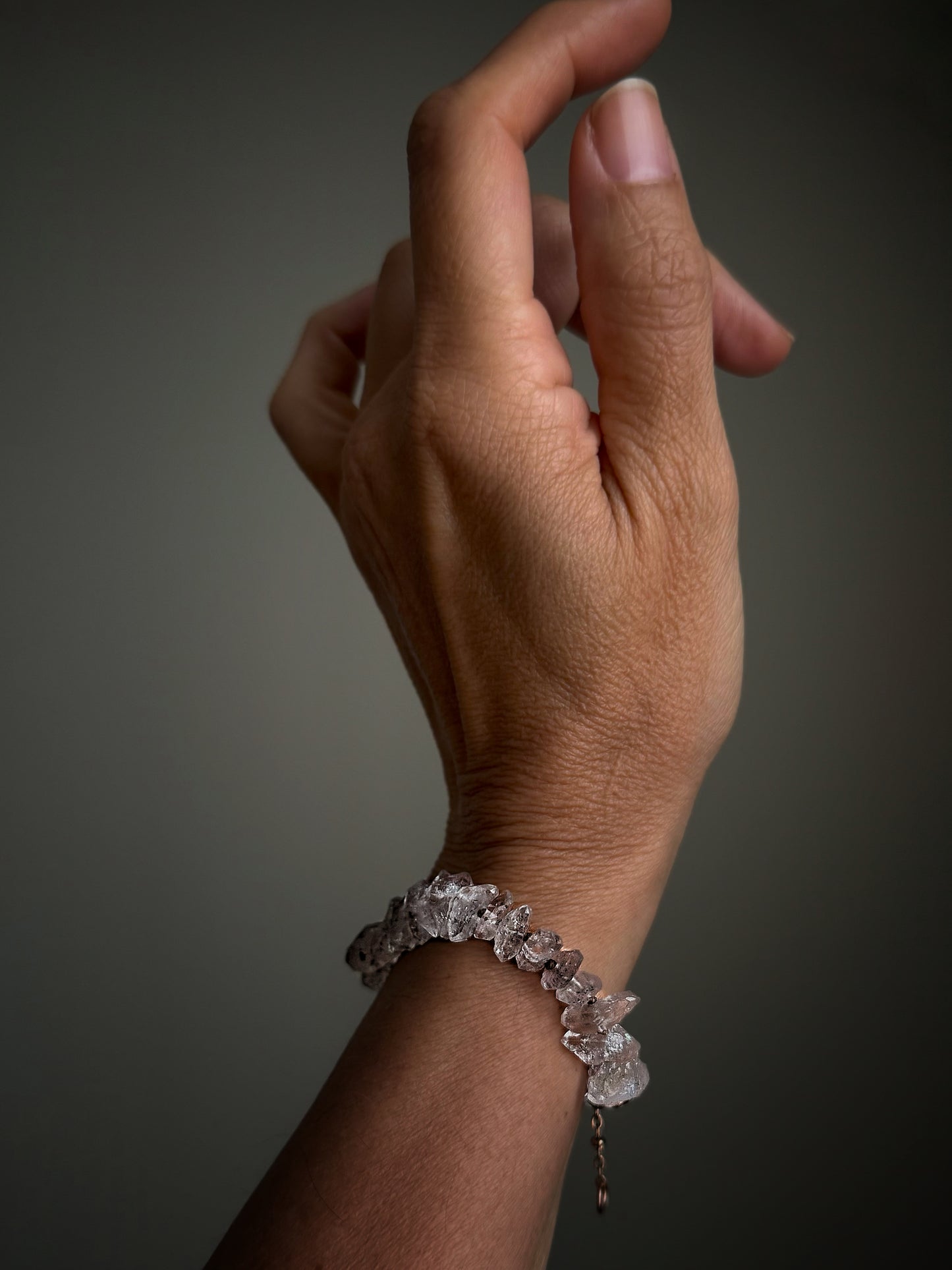 Bracciale Quarzo Herkimer – Punte Naturali - Mod.27