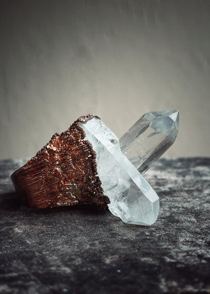 Anello con Cluster di Quarzo Ialino – Pezzo Unico | Misura 18mm (8US)