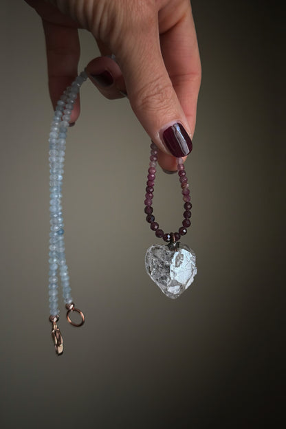 Herkimer Heart Necklace
