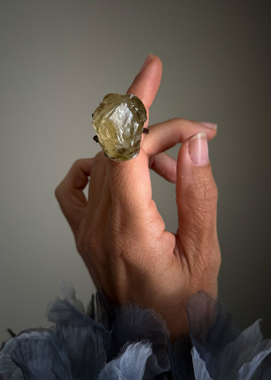 Anello quarzo limone
