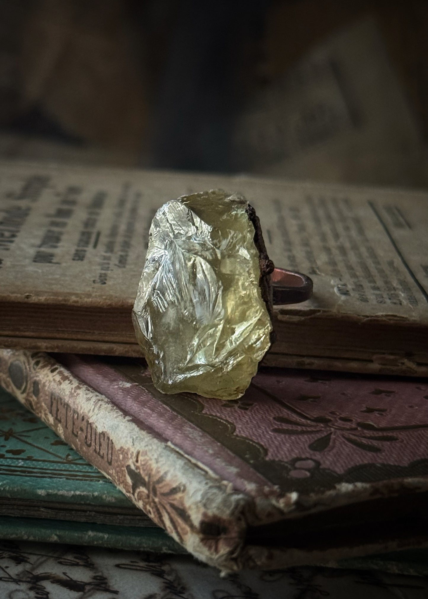 Anello quarzo limone
