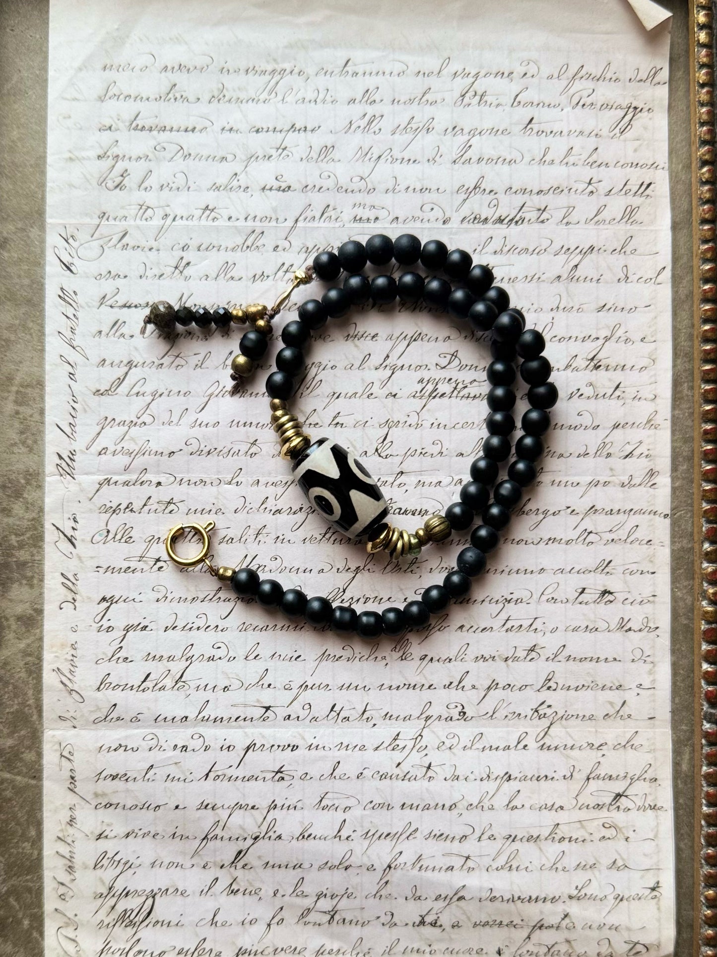 Bracciale Etnico Onice e Agata Dzi – Mod.28