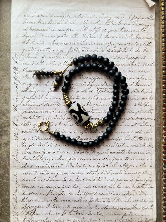 Bracciale Etnico Onice e Agata Dzi – Mod.28