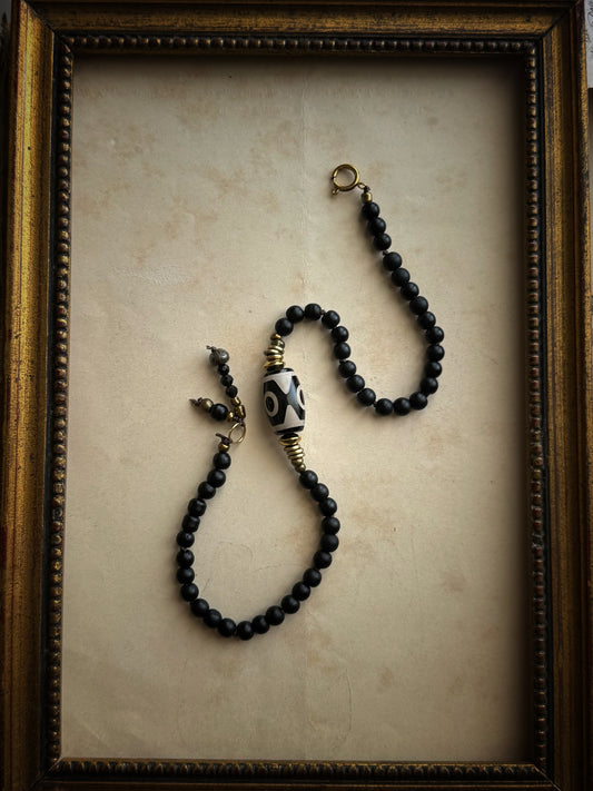 Bracciale Etnico Onice e Agata Dzi – Mod.28