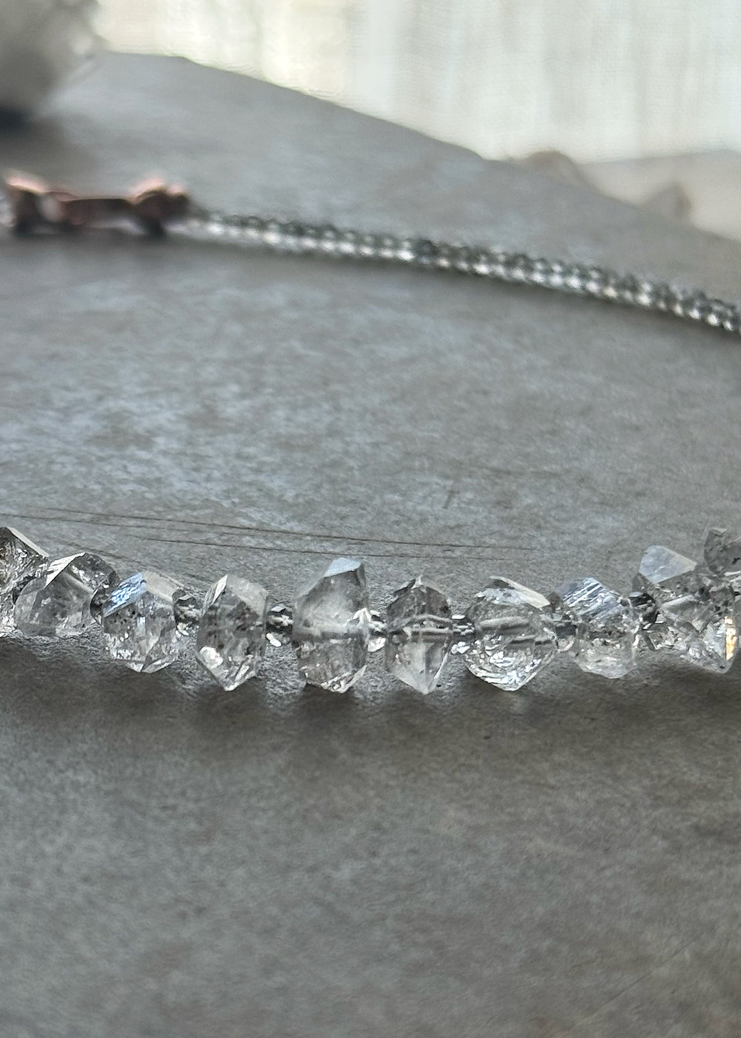 Girocollo Labradorite e Quarzi di Herkimer | Su Misura. Mod.33