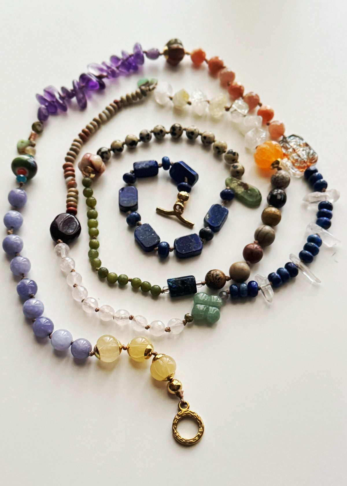 Collana lunga con pietre miste | Pezzo unico Ebbijoux