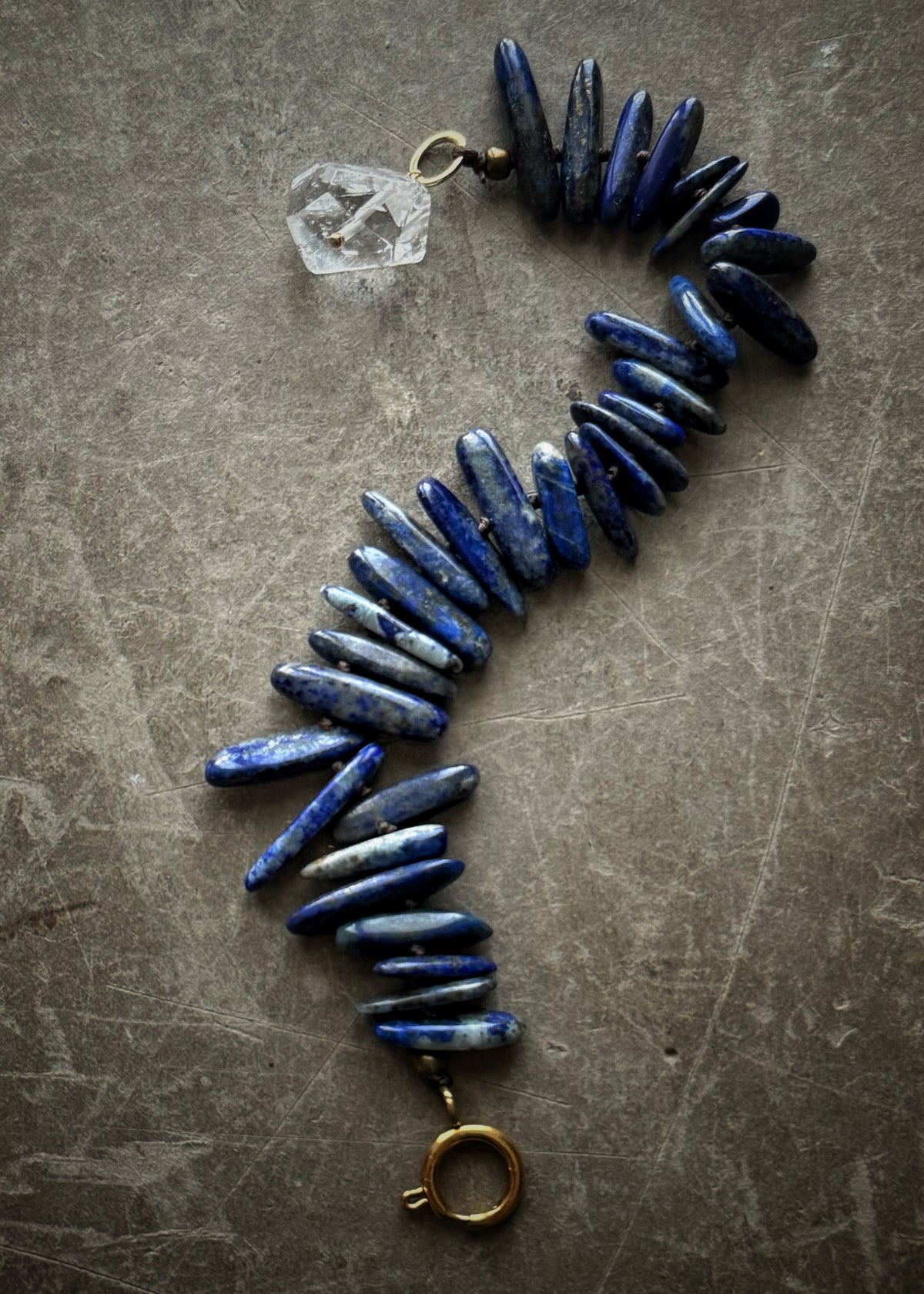 Bracciale con Quarzo e Lapislazzuli - Mod.31