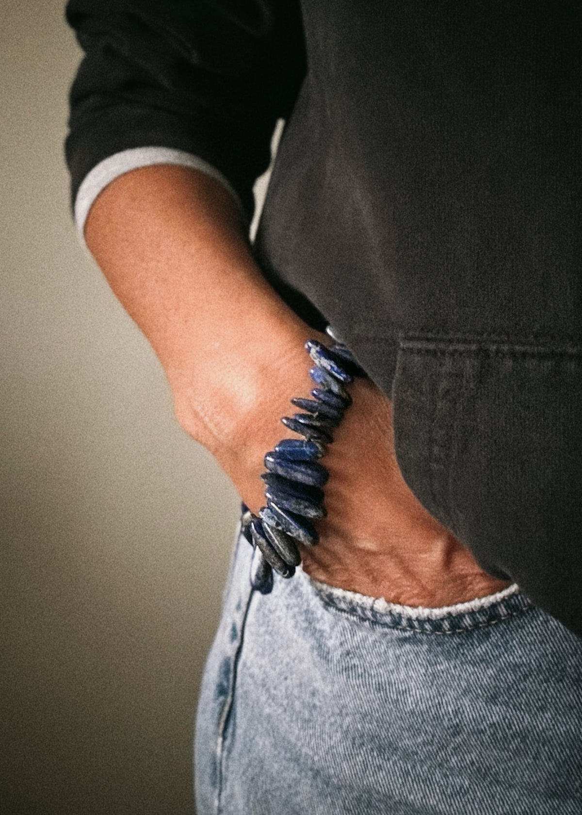 Bracciale con Quarzo e Lapislazzuli - Mod.31